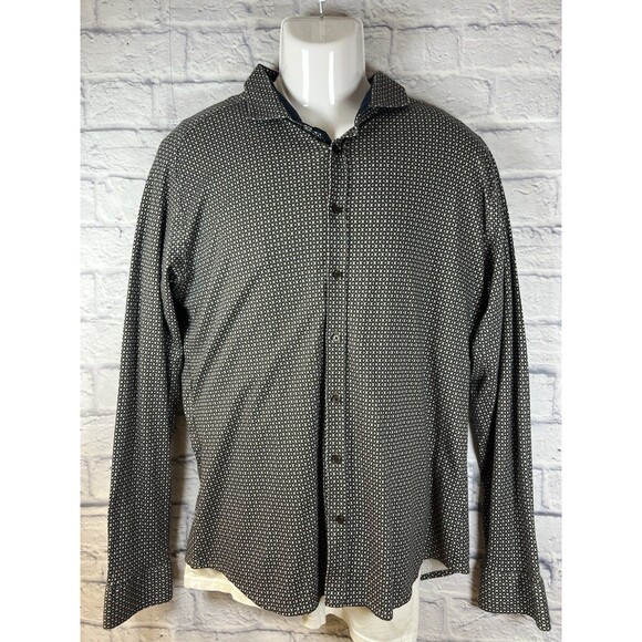 DeSoto Other - DESOTO Shirt Men's 2XL Patterned Multicolor Long Sleeve Button Up Spread Collar